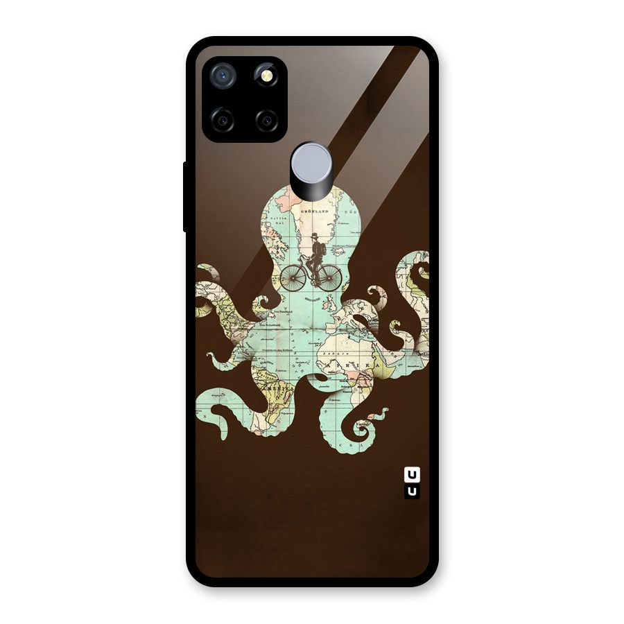 Travel Octopus Glass Back Case for Realme C12