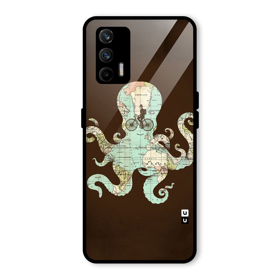 Travel Octopus Glass Back Case for Realme GT 5G