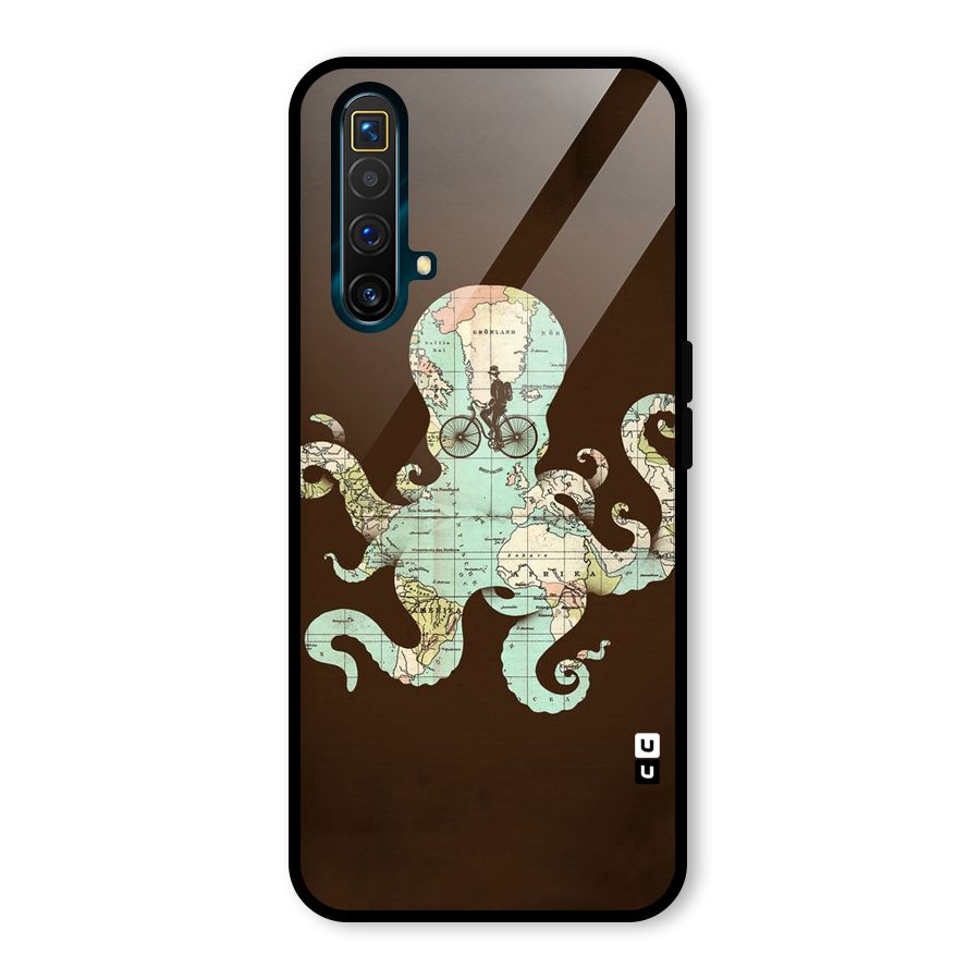 Travel Octopus Glass Back Case for Realme X3 SuperZoom