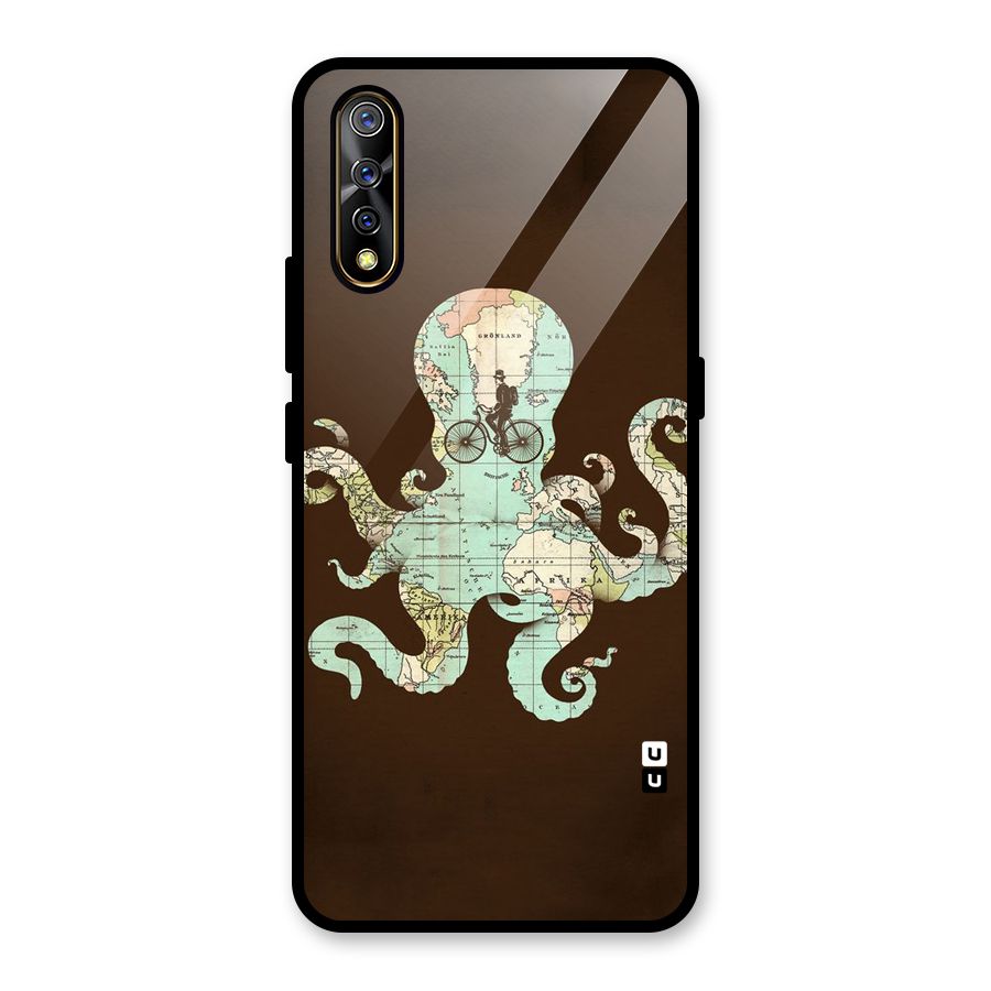 Travel Octopus Glass Back Case for Vivo S1