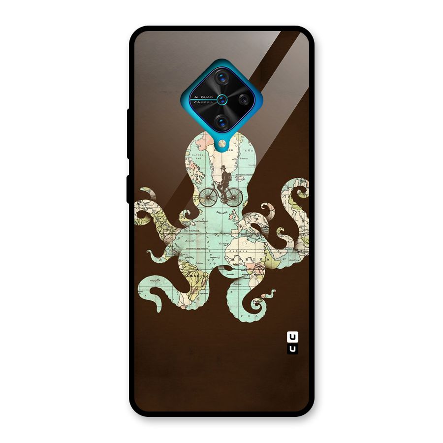 Travel Octopus Glass Back Case for Vivo S1 Pro