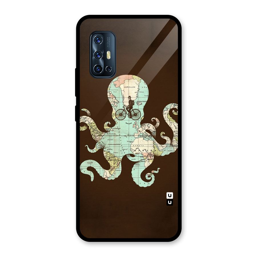 Travel Octopus Glass Back Case for Vivo V17