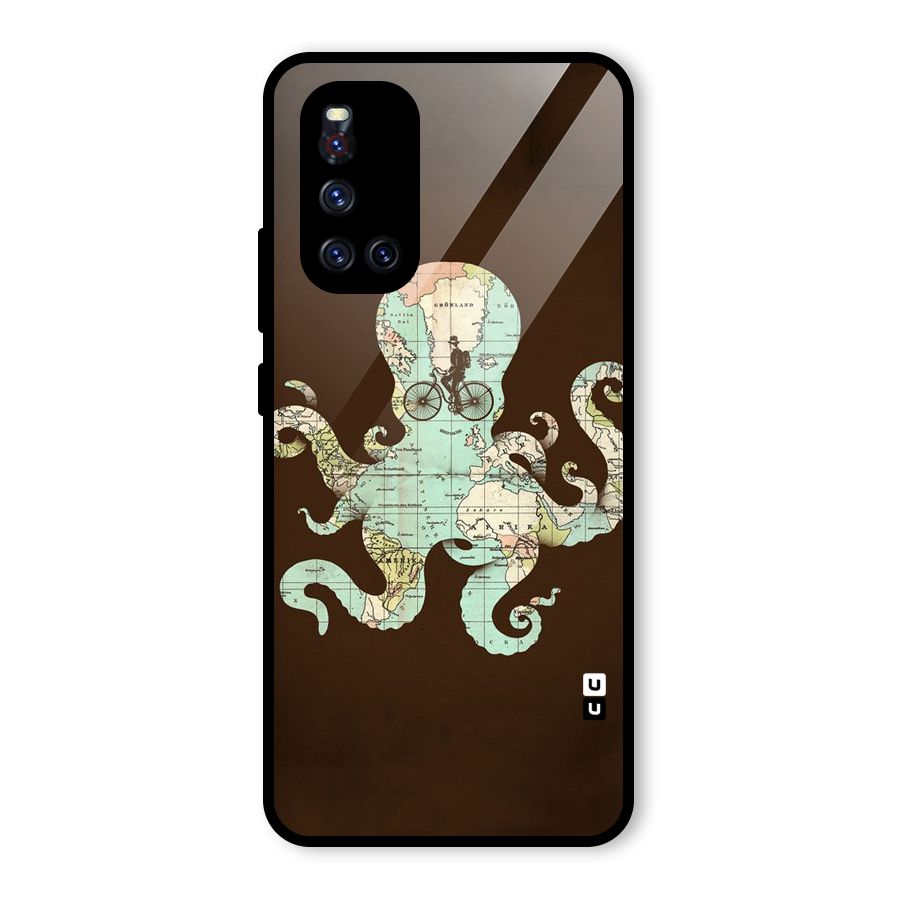Travel Octopus Glass Back Case for Vivo V19