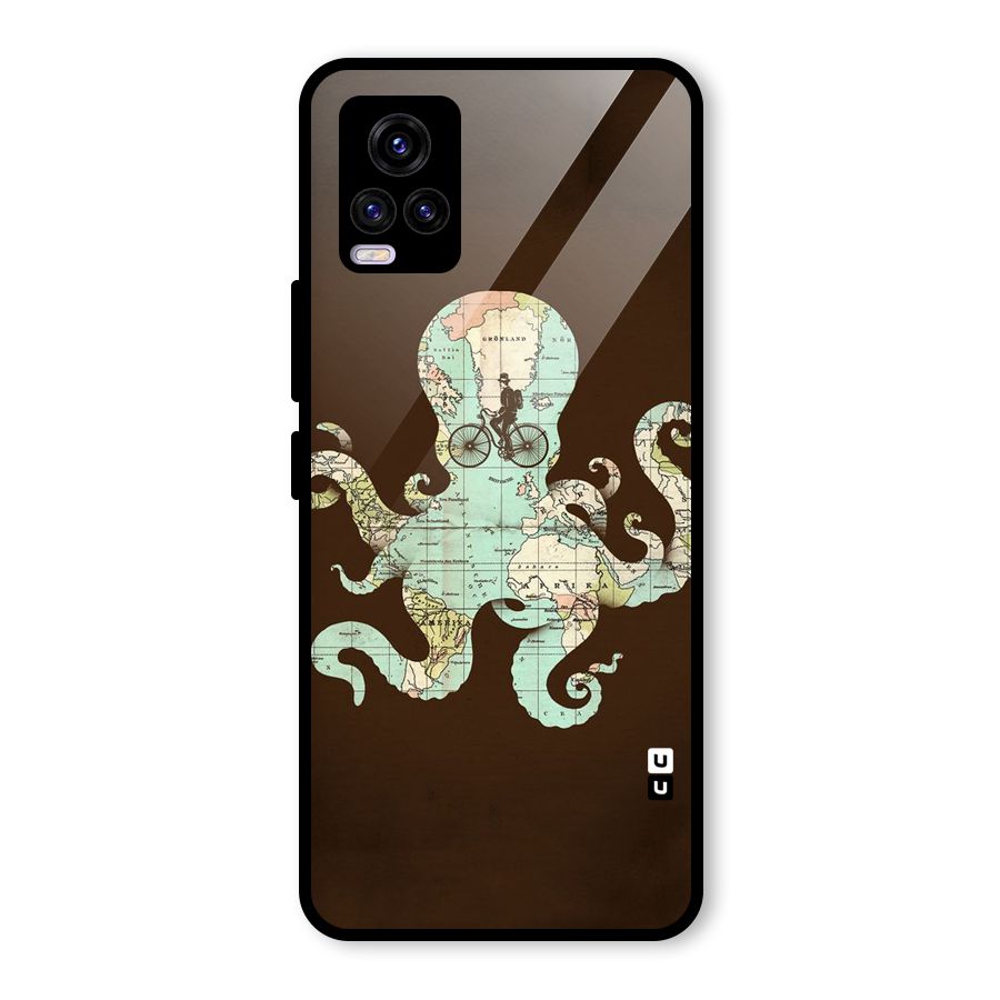 Travel Octopus Glass Back Case for Vivo V20