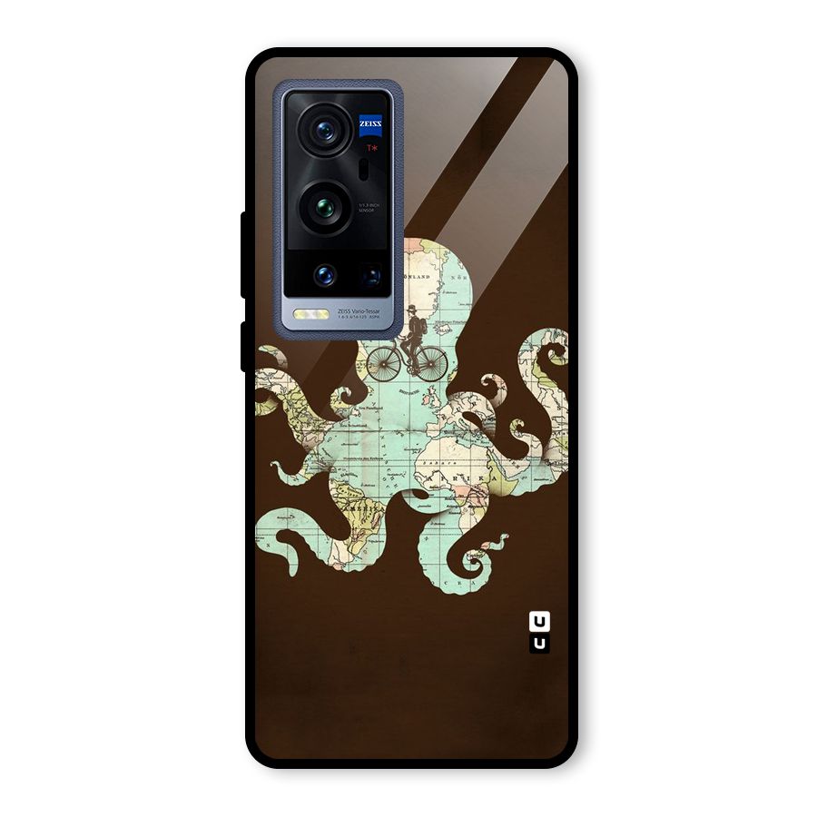 Travel Octopus Glass Back Case for Vivo X60 Pro Plus
