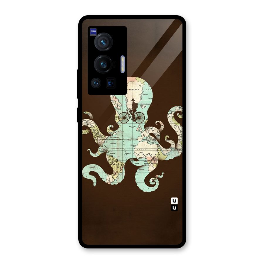 Travel Octopus Glass Back Case for Vivo X70 Pro