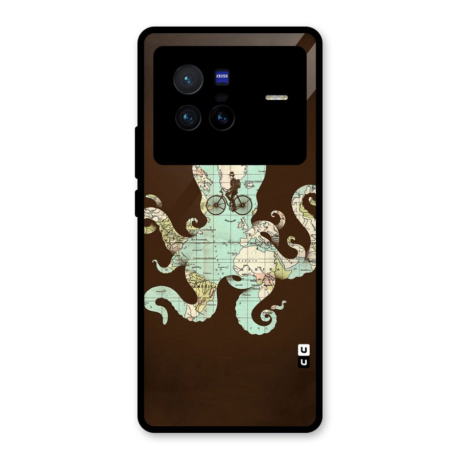 Travel Octopus Glass Back Case for Vivo X80