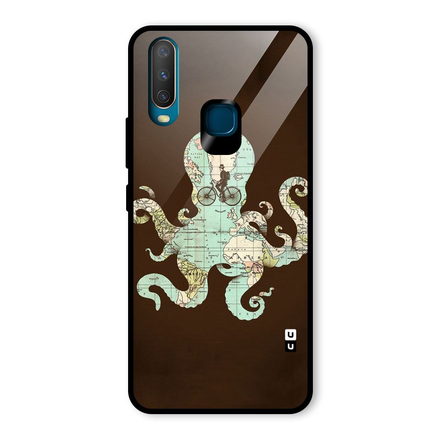 Travel Octopus Glass Back Case for Vivo Y12