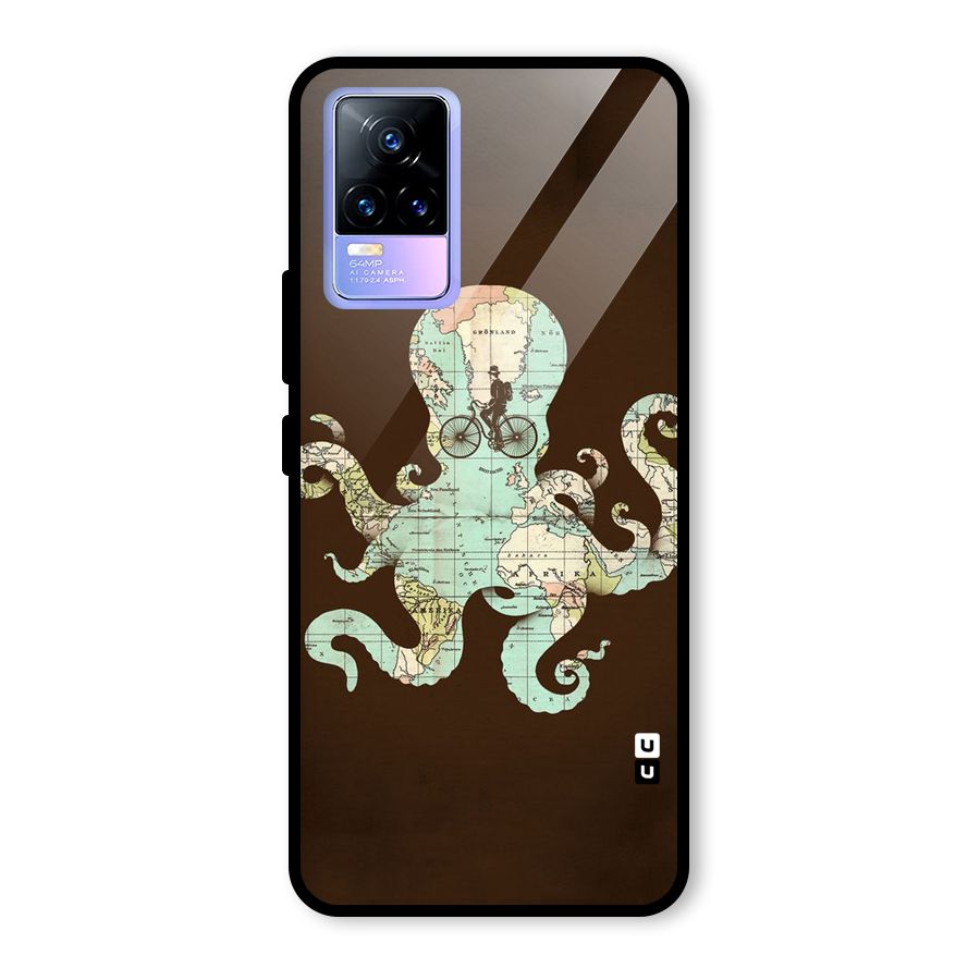 Travel Octopus Glass Back Case for Vivo Y73