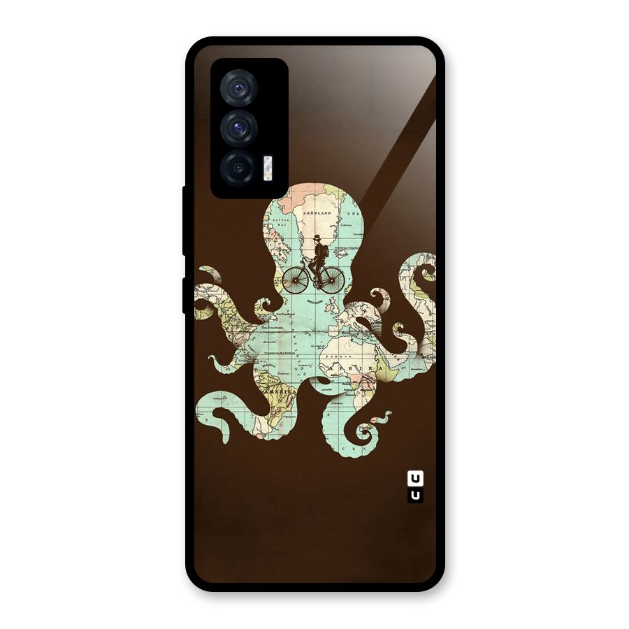 Travel Octopus Glass Back Case for Vivo iQOO 7 5G