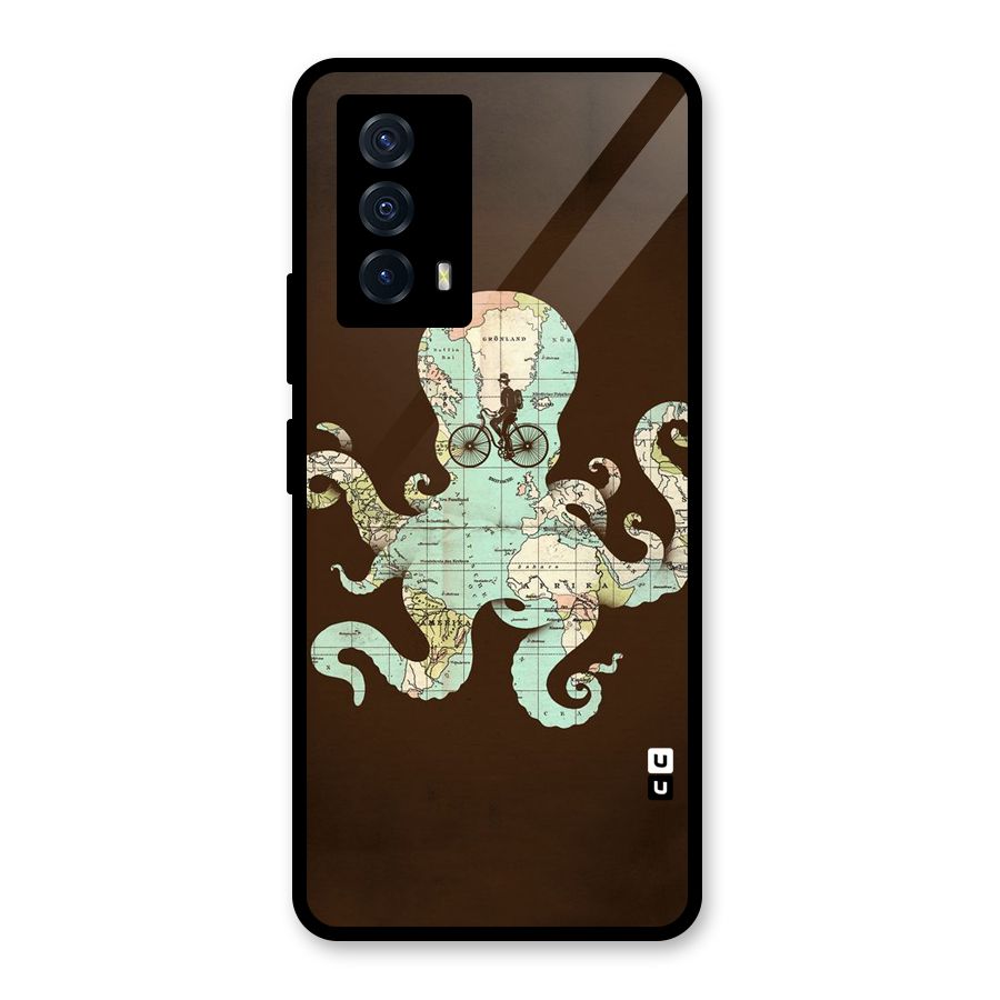 Travel Octopus Glass Back Case for Vivo iQOO Z5
