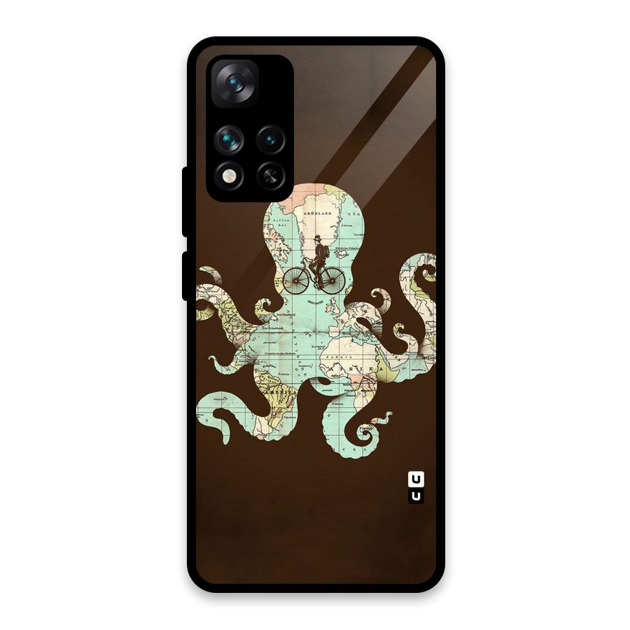 Travel Octopus Glass Back Case for Xiaomi 11i HyperCharge 5G