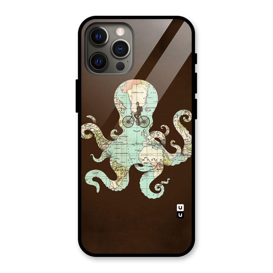 Travel Octopus Glass Back Case for iPhone 12 Pro Max