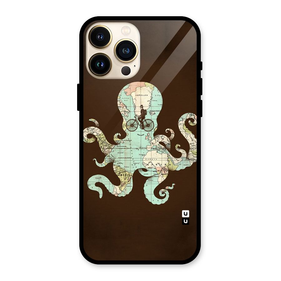 Travel Octopus Glass Back Case for iPhone 13 Pro Max