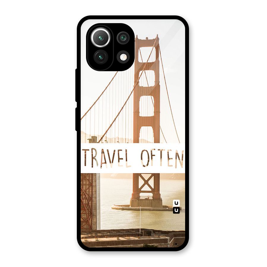 Travel Often Glass Back Case for Mi 11 Lite NE 5G