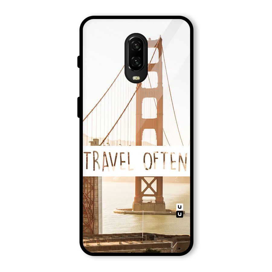 Travel Often Glass Back Case for OnePlus 6T