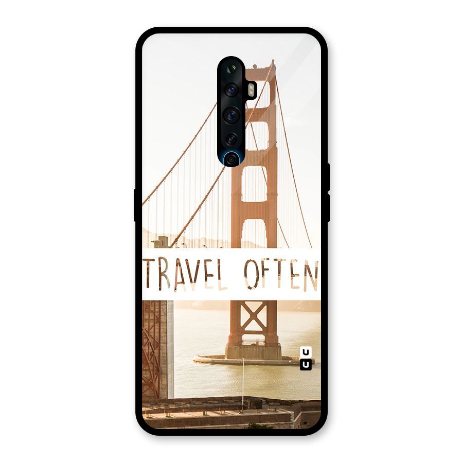 Travel Often Glass Back Case for Oppo Reno2 F