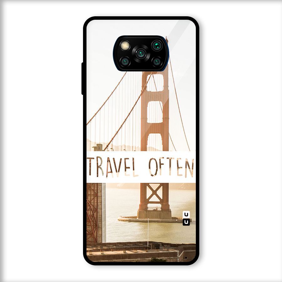 Travel Often Glass Back Case for Poco X3