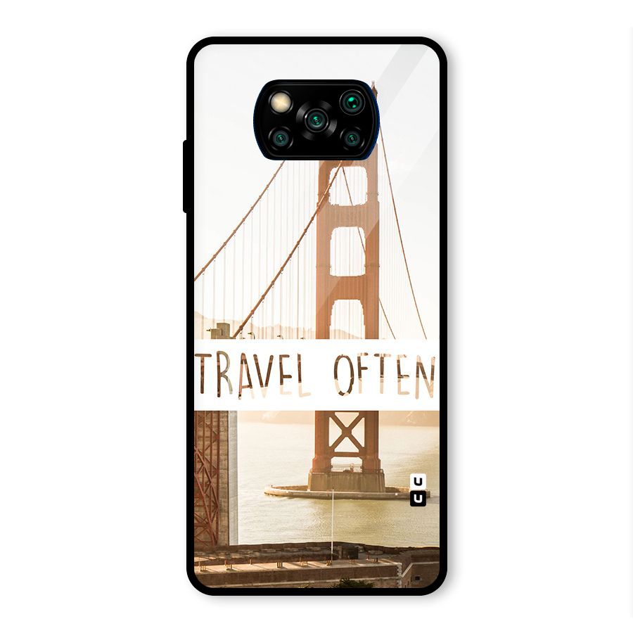 Travel Often Glass Back Case for Poco X3 Pro