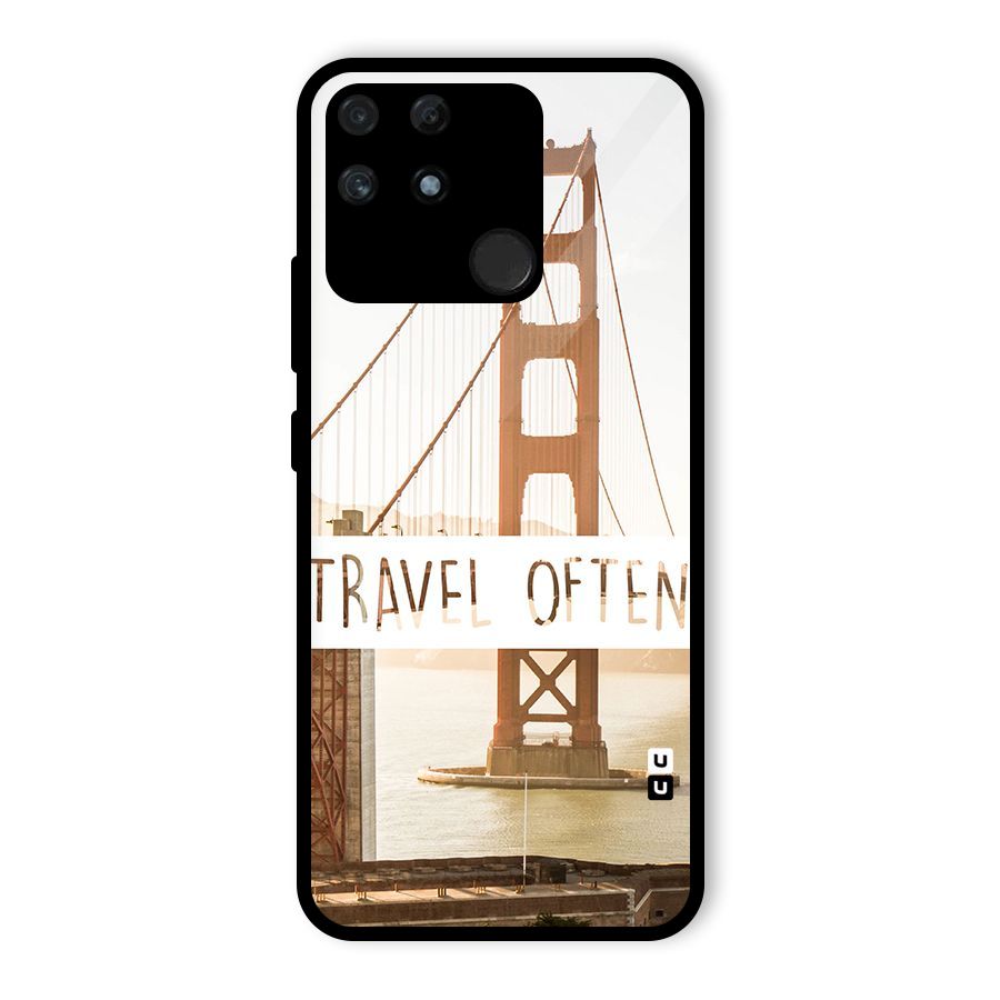 Travel Often Glass Back Case for Realme Narzo 50A