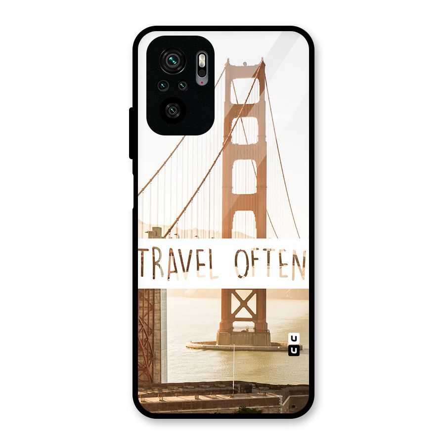 Travel Often Glass Back Case for Redmi Note 10S