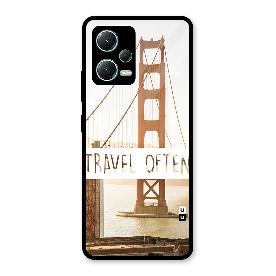 Travel Often Glass Back Case for Redmi Note 12 5G