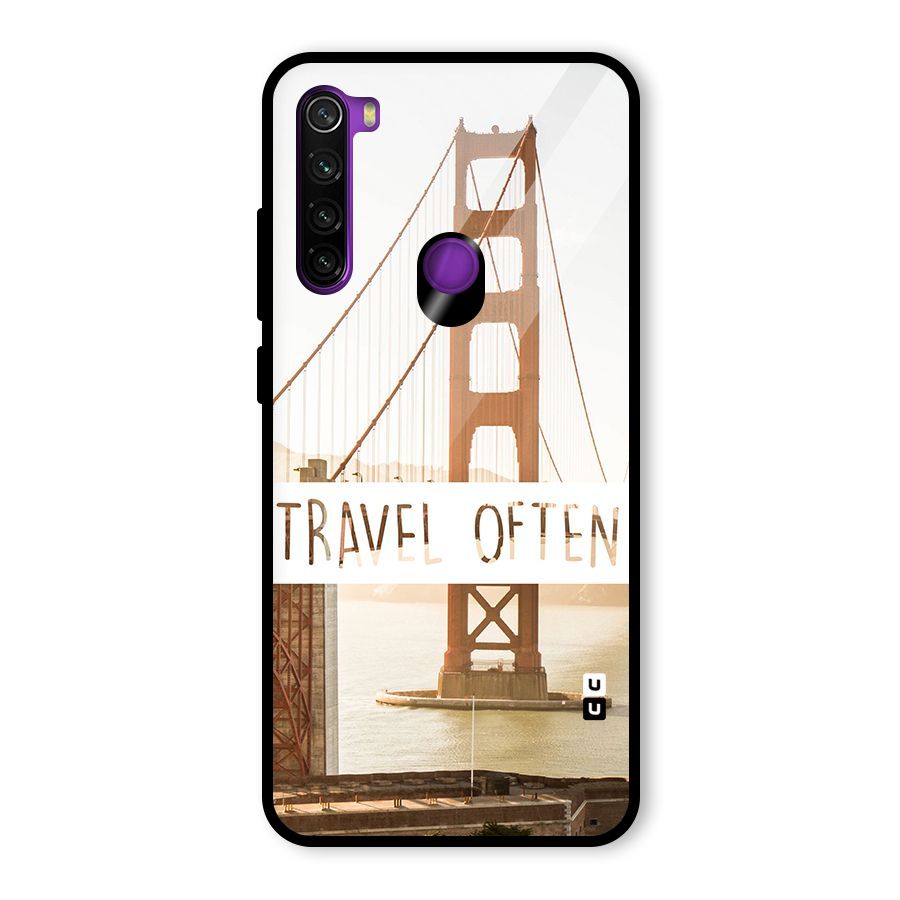 Travel Often Glass Back Case for Redmi Note 8