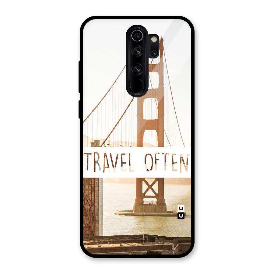 Travel Often Glass Back Case for Redmi Note 8 Pro
