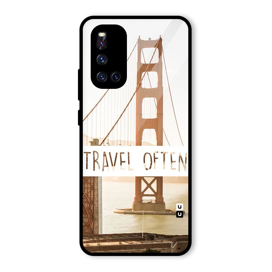 Travel Often Glass Back Case for Vivo V19
