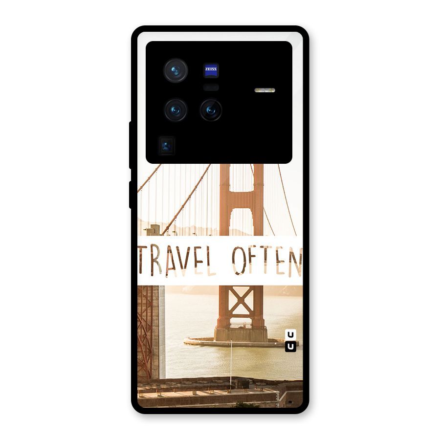 Travel Often Glass Back Case for Vivo X80 Pro