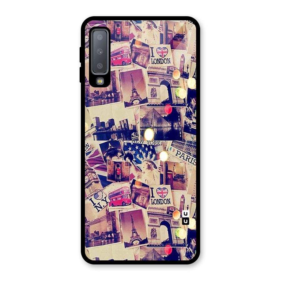 Travel Pictures Glass Back Case for Galaxy A7 (2018)