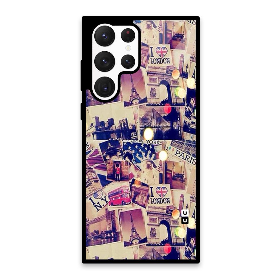Travel Pictures Glass Back Case for Galaxy S22 Ultra 5G