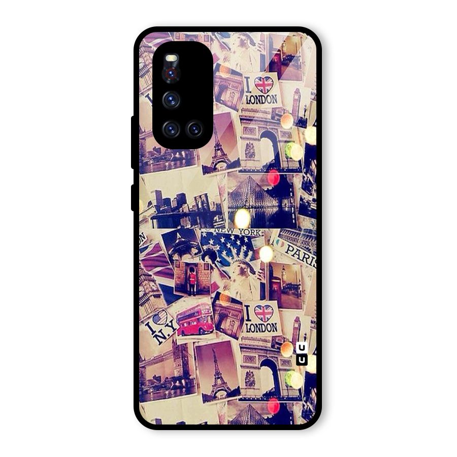 Travel Pictures Glass Back Case for Vivo V19