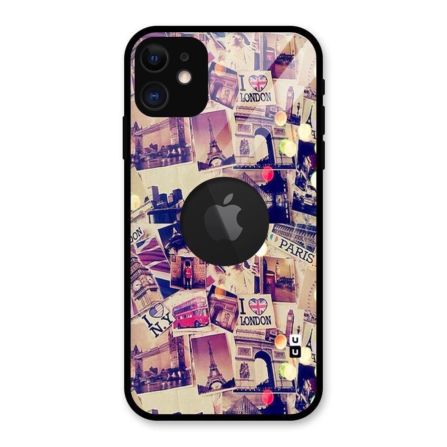 Travel Pictures Glass Back Case for iPhone 11 Logo Cut