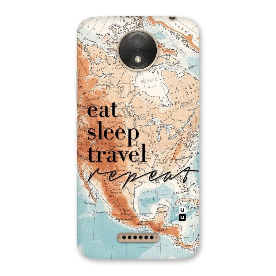 Travel Repeat Back Case for Moto C Plus