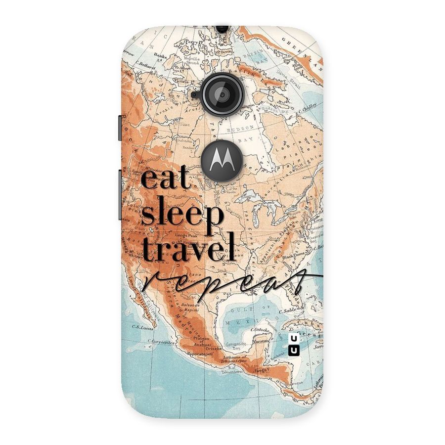 Travel Repeat Back Case for Moto E 2nd Gen