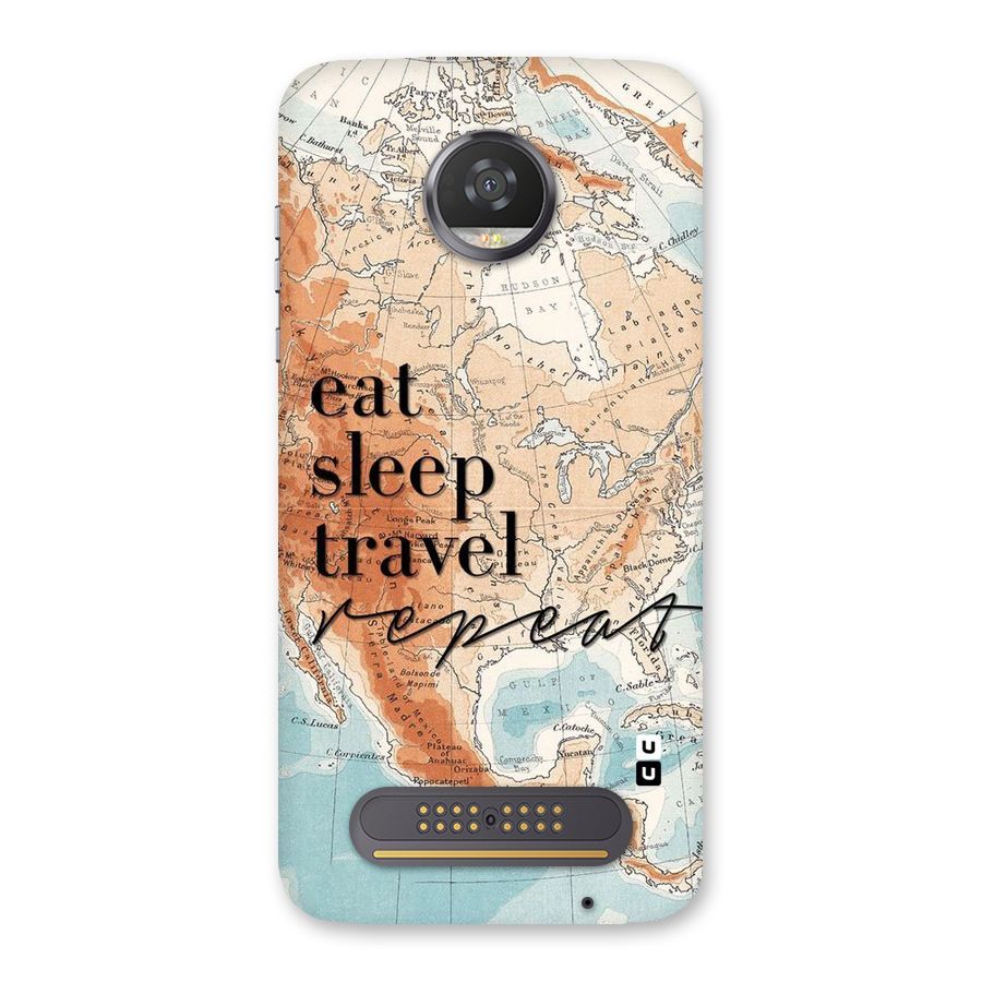 Travel Repeat Back Case for Moto Z2 Play