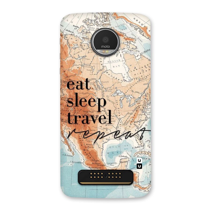 Travel Repeat Back Case for Moto Z Play