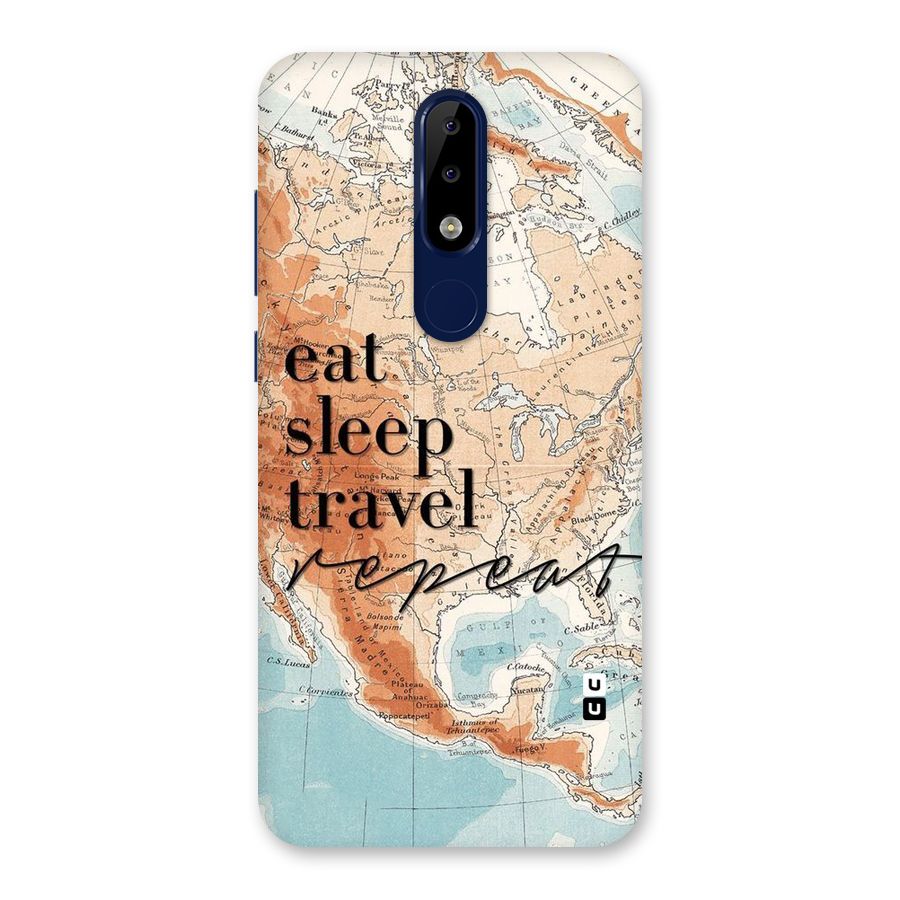 Travel Repeat Back Case for Nokia 5.1 Plus