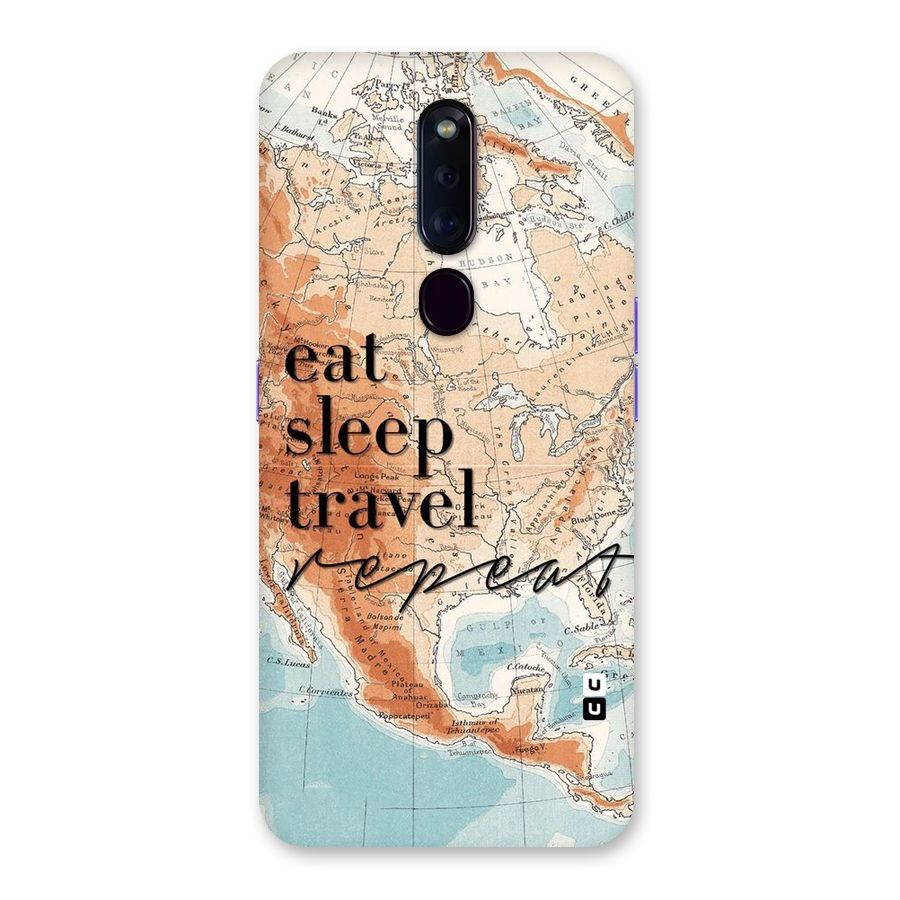 Travel Repeat Back Case for Oppo F11 Pro