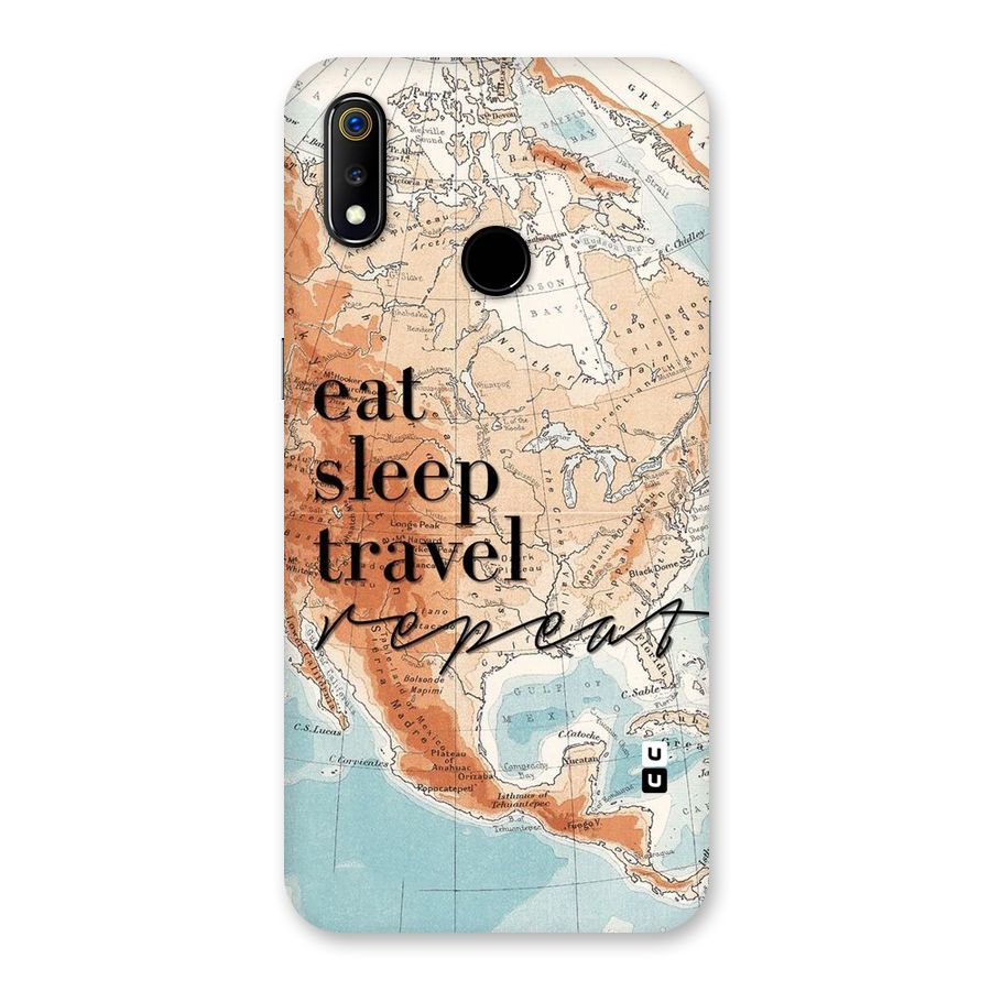 Travel Repeat Back Case for Realme 3