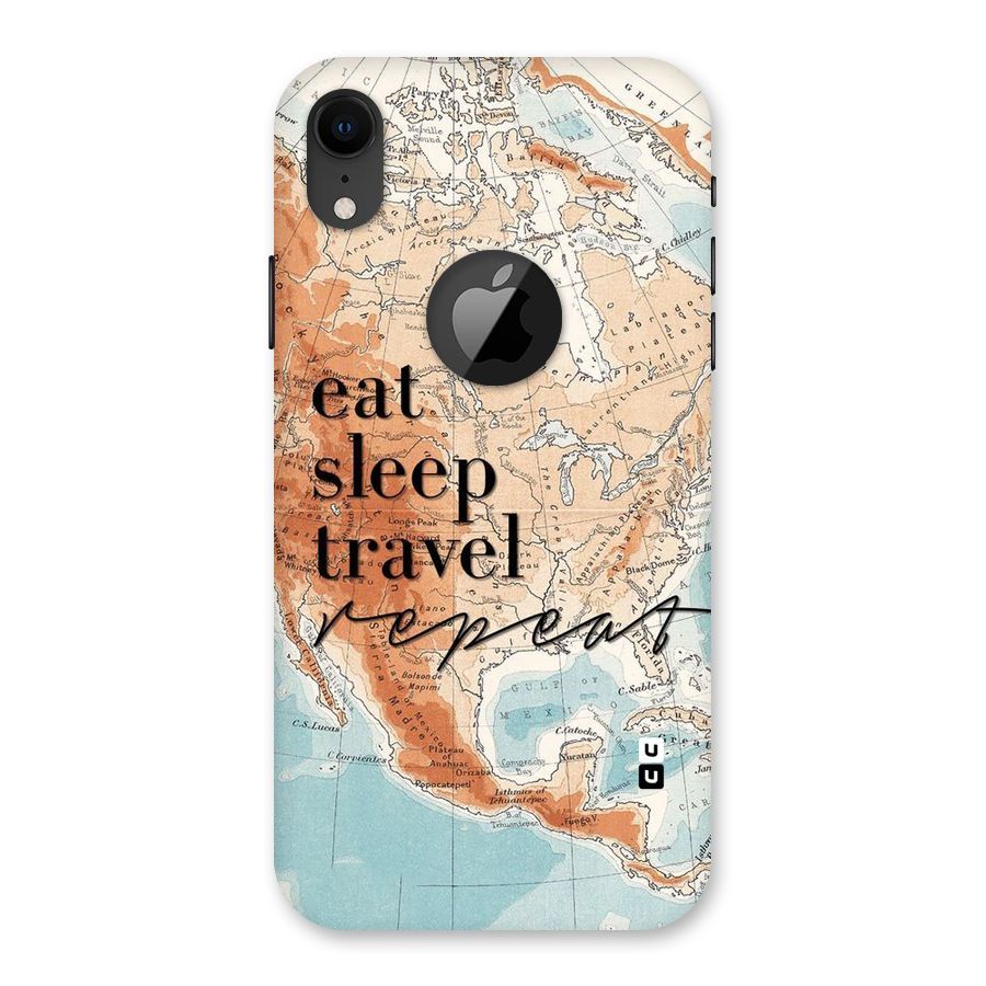 Travel Repeat Back Case for iPhone XR Logo Cut