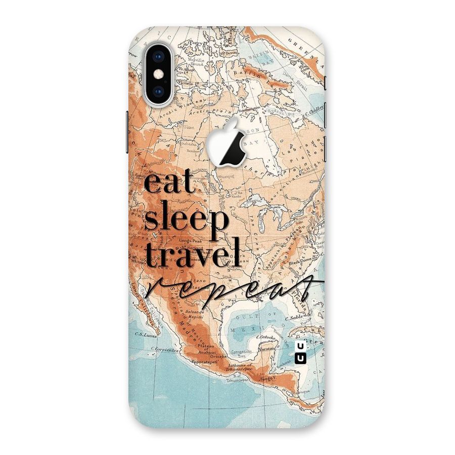 Travel Repeat Back Case for iPhone XS Max Apple Cut