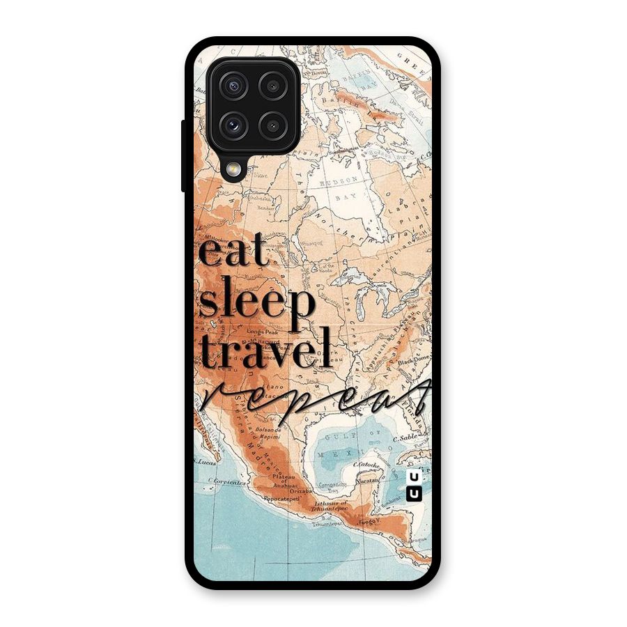 Travel Repeat Glass Back Case for Galaxy A22 4G