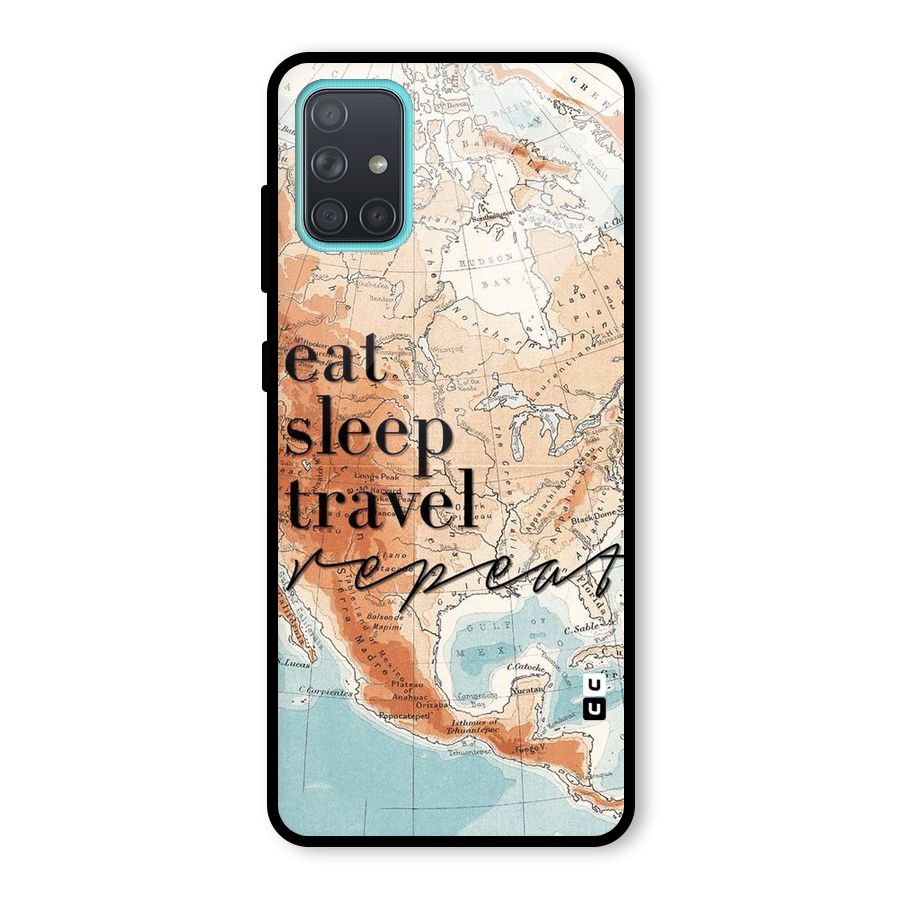 Travel Repeat Glass Back Case for Galaxy A71