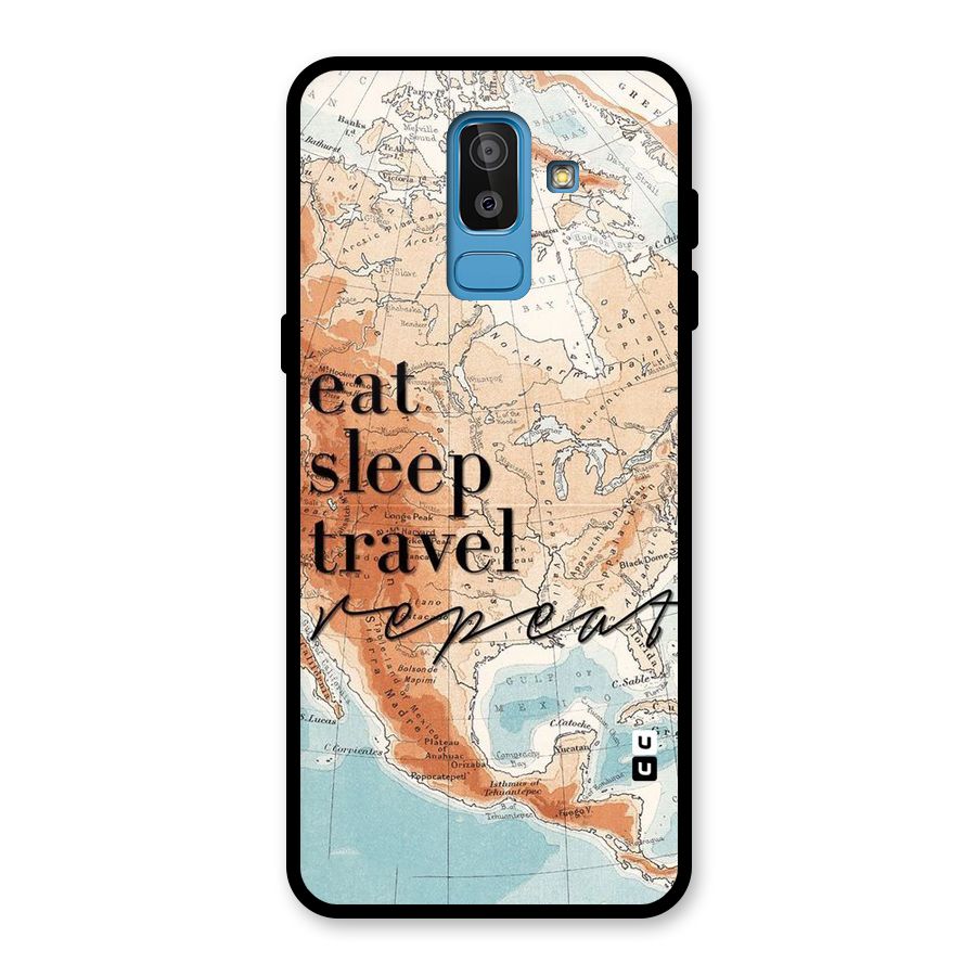 Travel Repeat Glass Back Case for Galaxy J8