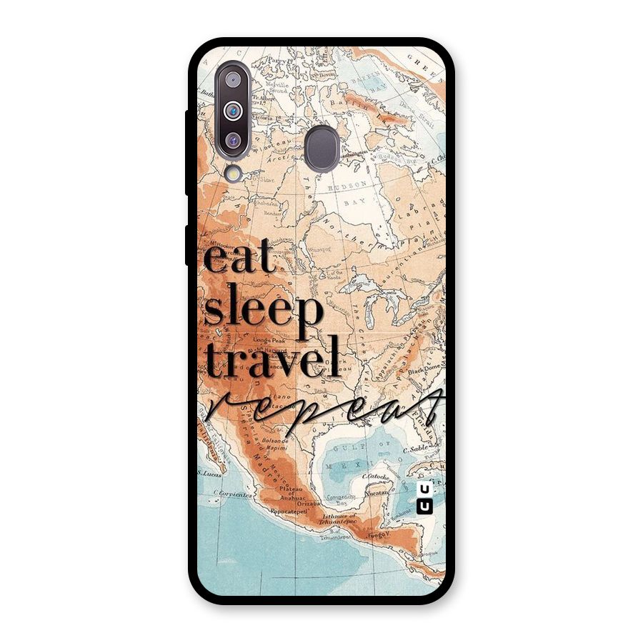 Travel Repeat Glass Back Case for Galaxy M30