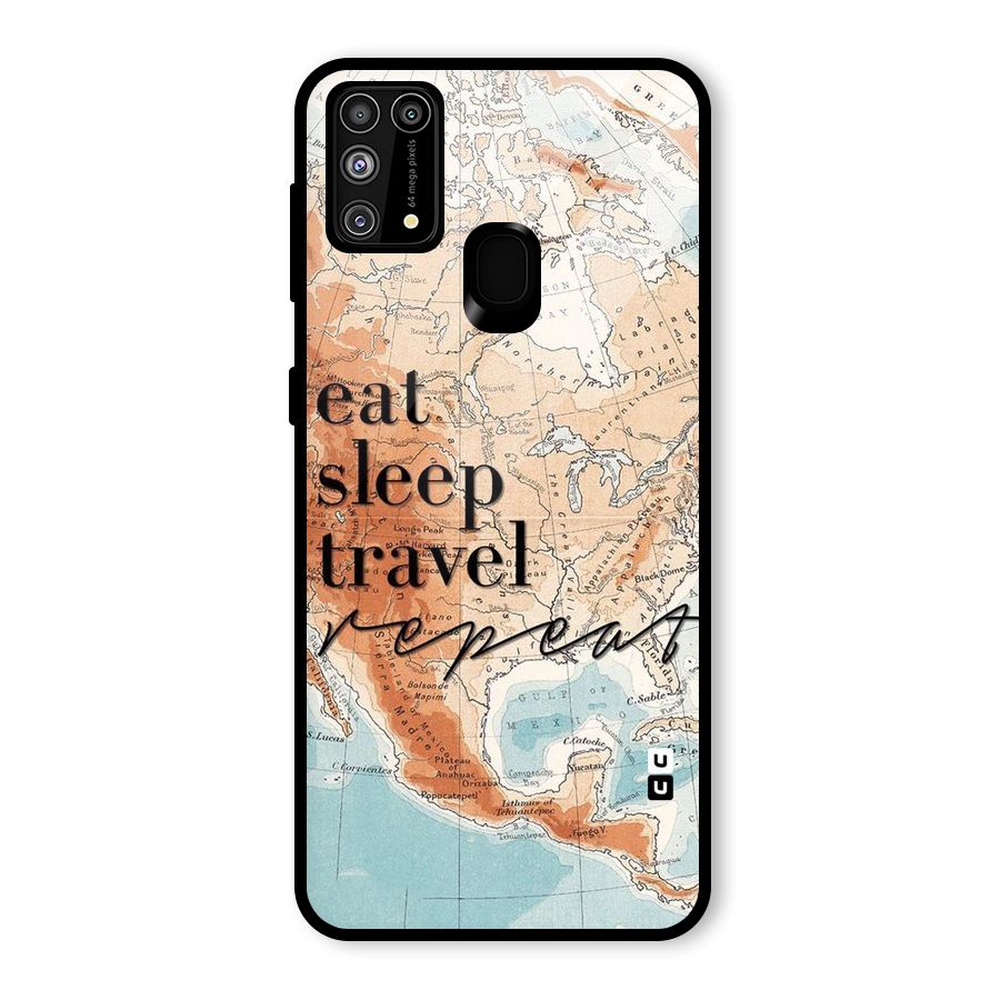 Travel Repeat Glass Back Case for Galaxy M31