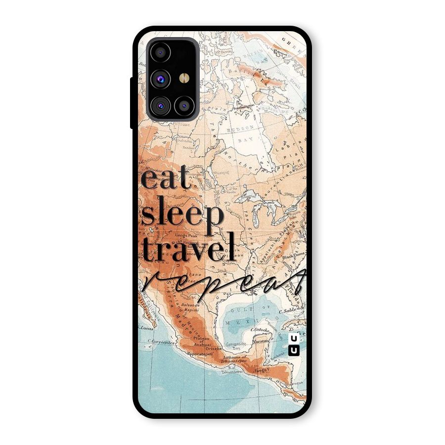 Travel Repeat Glass Back Case for Galaxy M31s