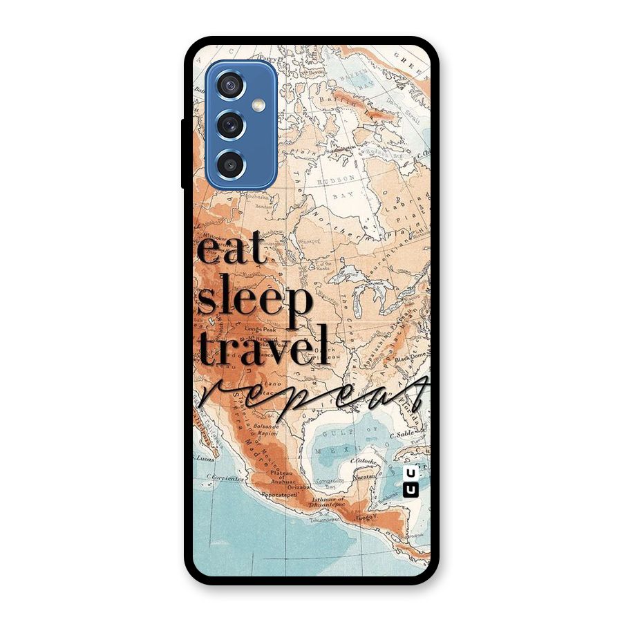 Travel Repeat Glass Back Case for Galaxy M52 5G